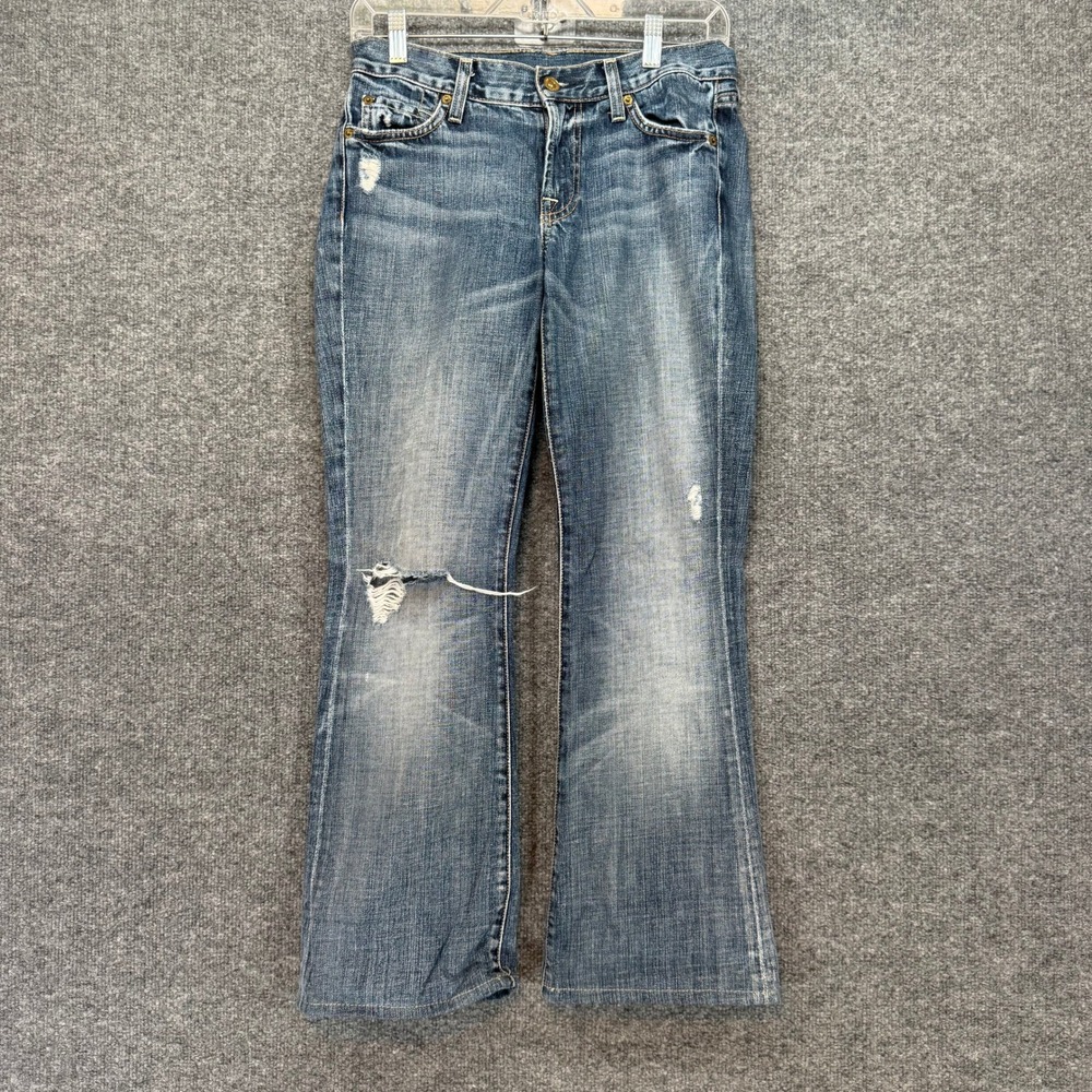Women’s Distressed Blue Denim Jeans